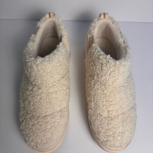 Sorel Cream Shearling Slip-On Sneakers